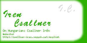 iren csallner business card
