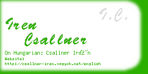 iren csallner business card